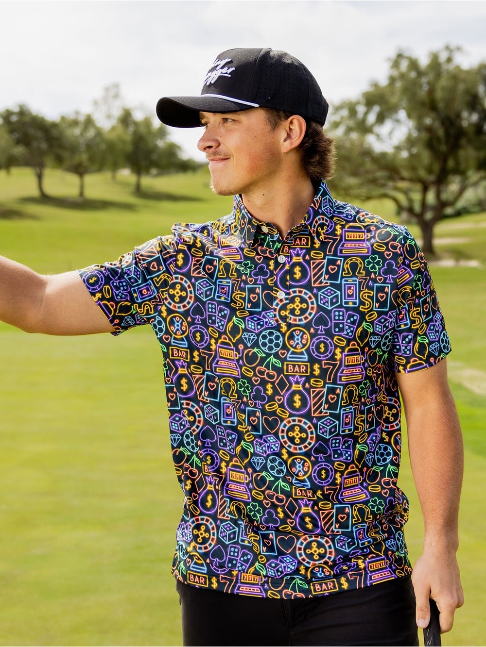 🎰⛳ Sunday Swagger “The Gambler” Men’s Golf Polo ♠️🎲